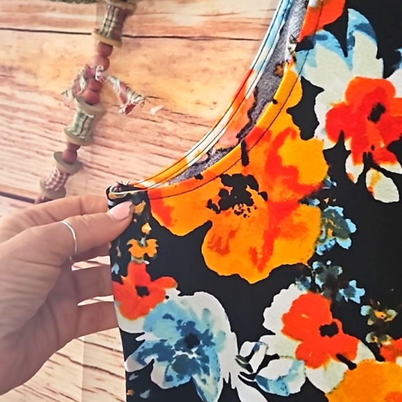 NWOT "DEREK🩶HEART" FLORAL SUMMER RACERBACK SLEEVELESS DRESS! ~LARGE - Picture 8 of 9